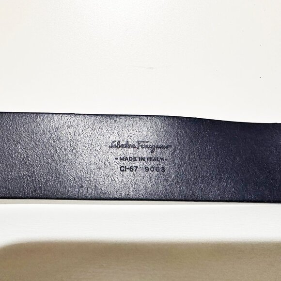 Salvatore Ferragamo Gancini Black Leather Belt – Made in Italy - Picture 4 of 6